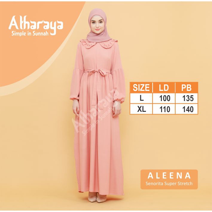 ALEENA Dress Gamis Terbaru Gamis Remaja Gamis Busui Premium By Atharaya