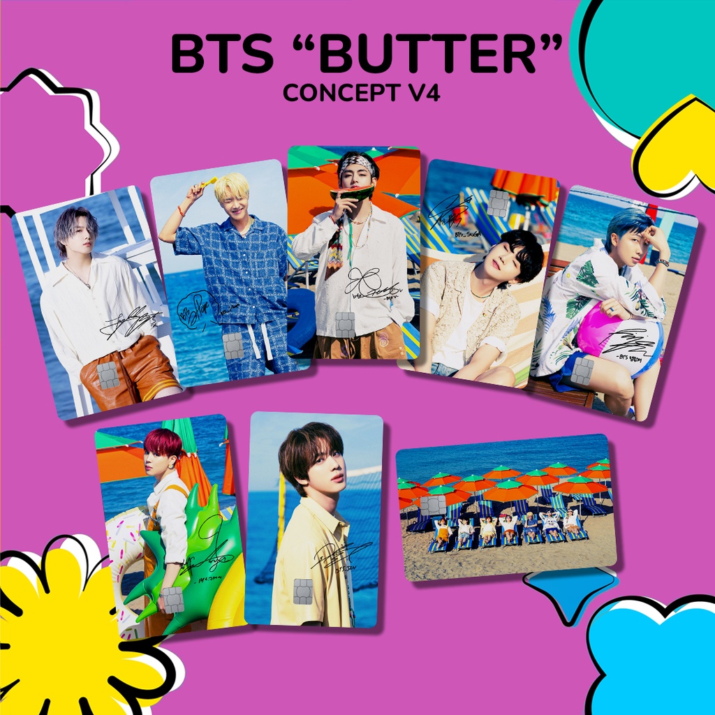 BTS BUTTER Ver 4 SPECIAL HOLOGRAM LOVE | GARSKIN / STICKER KARTU ATM / SKIN KARTU ATM / DEBIT / CREDIT / EMONEY / FLAZZ | CARDSKINS