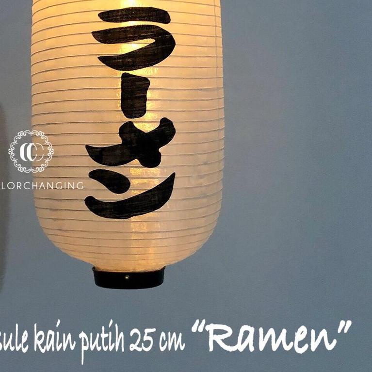 ✽ Lampion capsule RAMEN putih dekorasi restoran jepang ✶