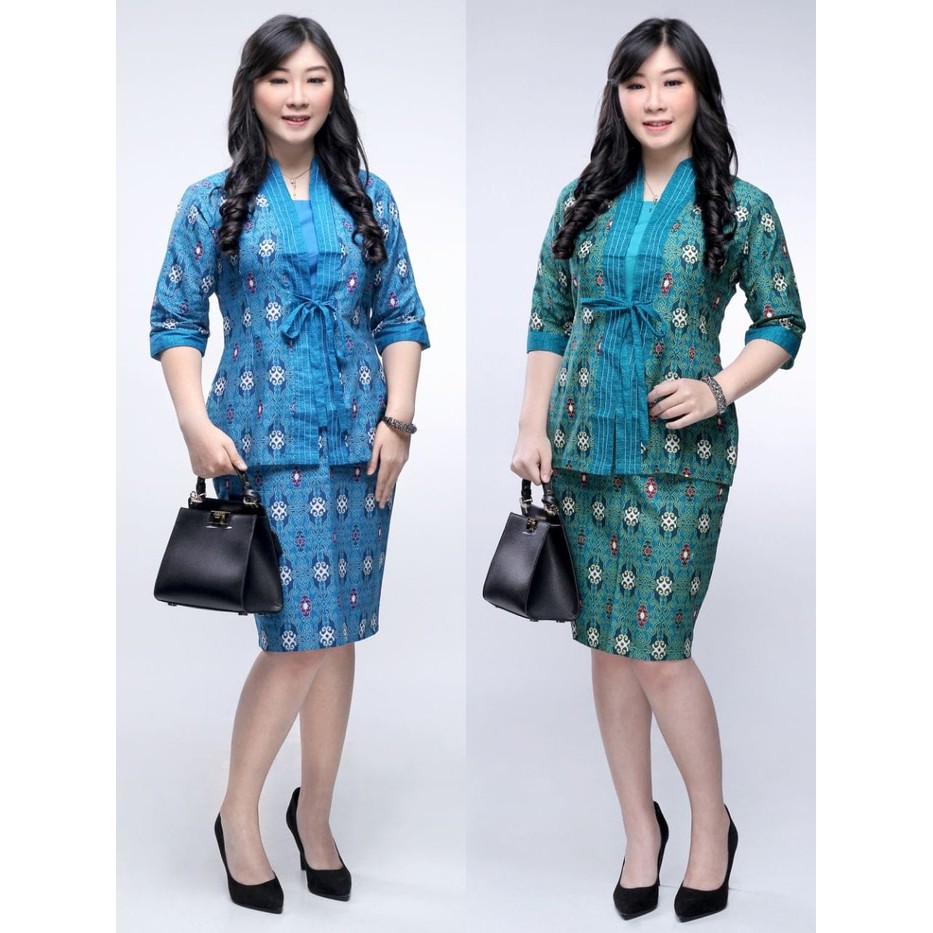 Super Hot batik wanita/ setelan rok n blouse/ batik seragam kantor kartika tenun