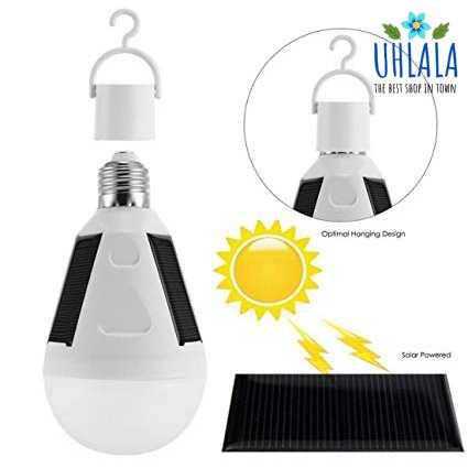Lampu Bohlam Solar Power E27 Bulb 7W Cool White Waterproof - SPDC16B04