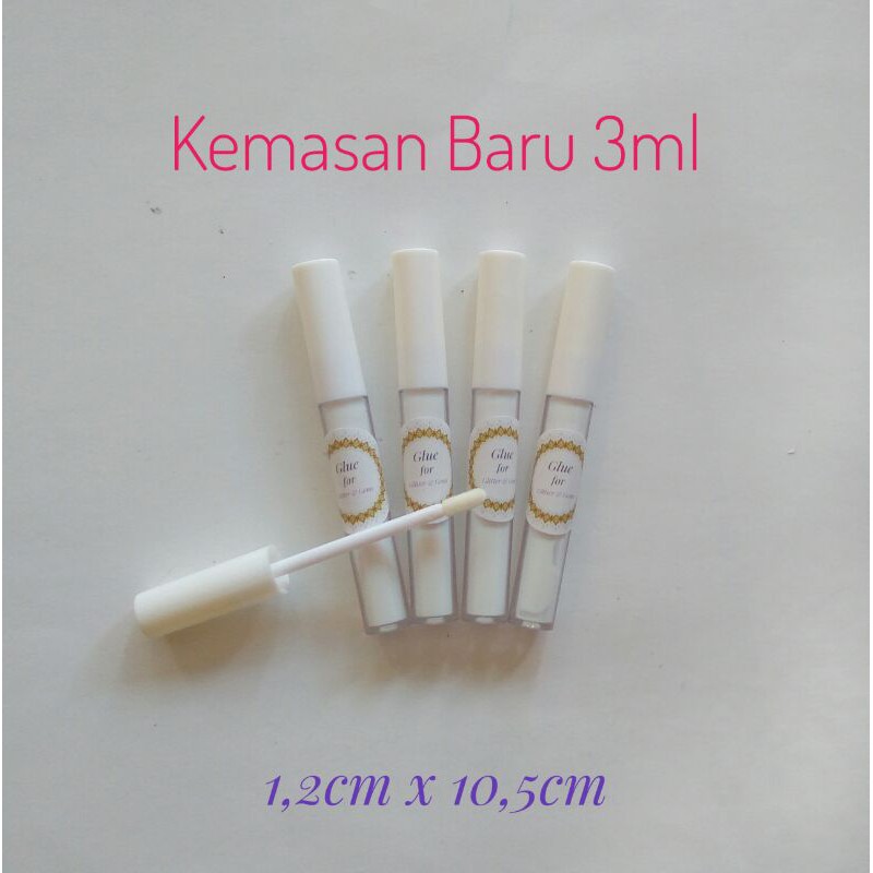 Lem Gems/Lem Glitter/Lem Henna Instant dengan kuas Lip Gloss