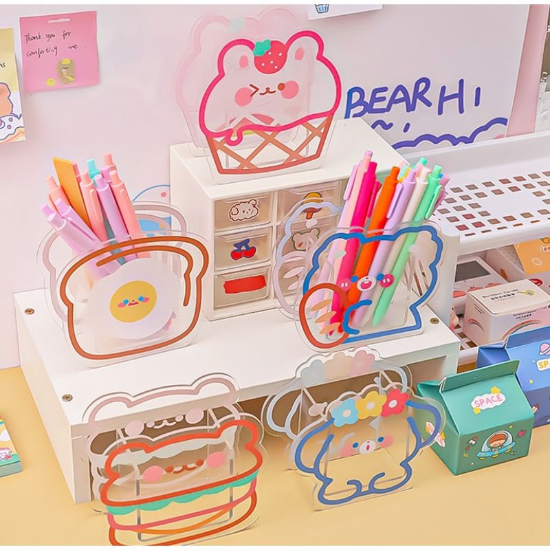 Acrylic Pen Holder | Tempat pen akrilik korean aesthetic