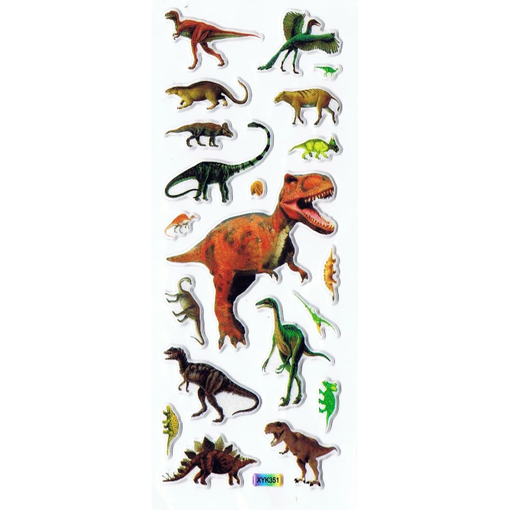 Jual SK239 Mainan Stiker Tempel Reward Anak Kids Timbul Spon Dino New