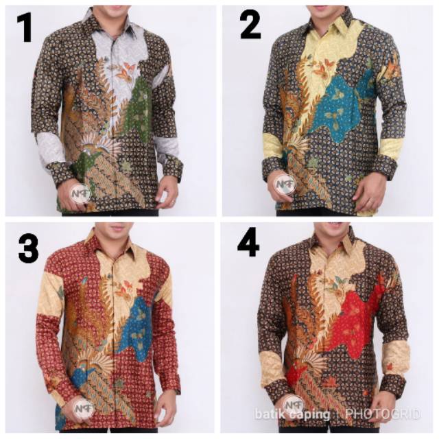 KEMEJA SEMI SUTRA SILKY BERFURING BATIK PRIA SIZE BESAR M L XL XXL JUMBO LENGAN PANJANG MOTIF ELEGAN