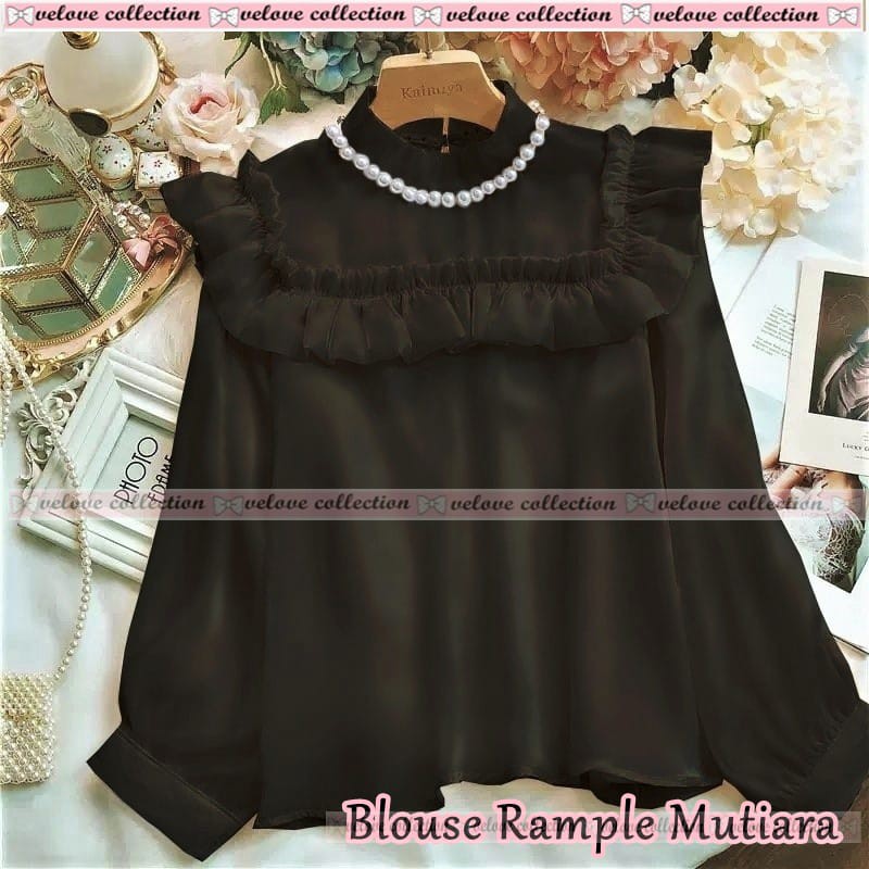 A10 blouse rample mutiara matt woof crepe ld102cm pj 58cm