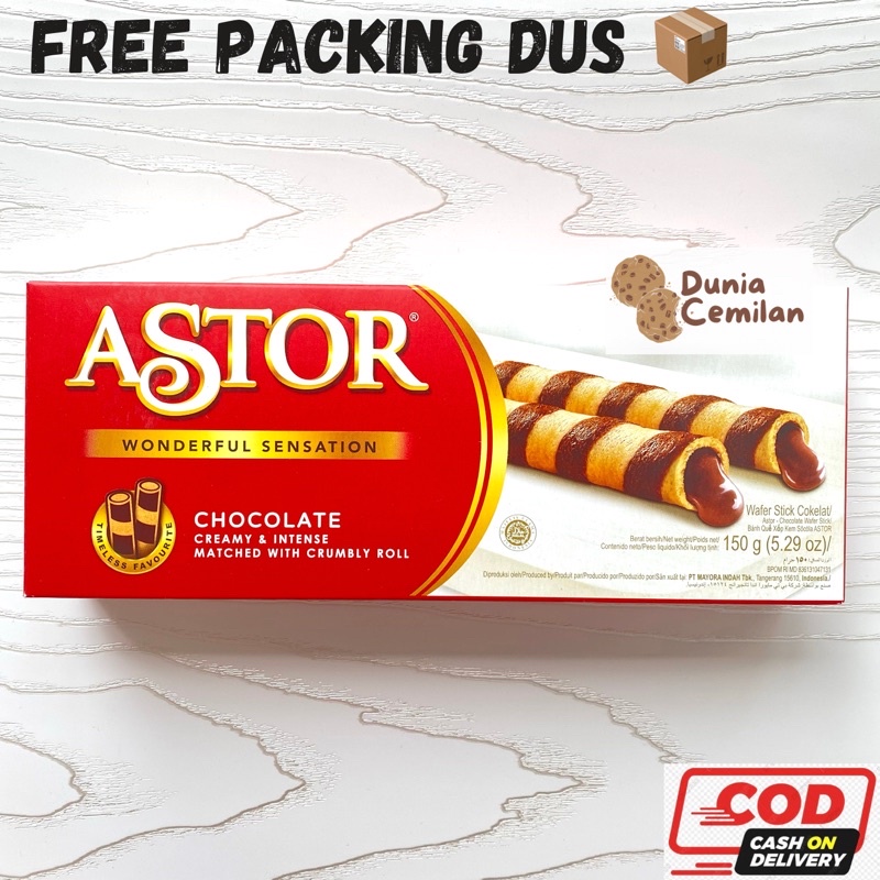 

[TERMURAH!!] Astor Wafer Chocolate 150gr - Wafer roll coklat creamy