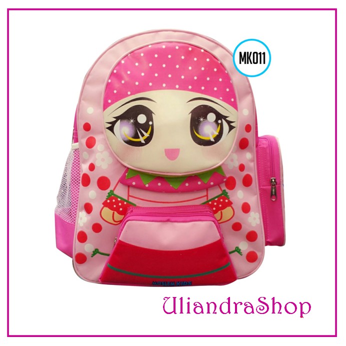 Tas Sekolah Ransel Anak SD Bag Backpack Back Pack Muslim Kids Karakter Strawberry MK 11