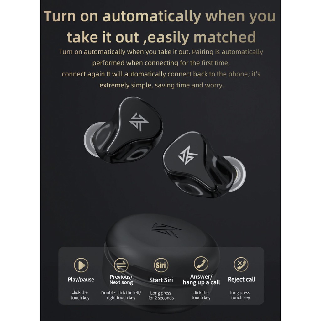 KZ Z1 PRO TWS Wireless Earphone Headset Earbuds Bluetooth Alt S1 S2