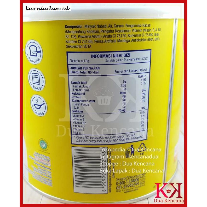 

Rettubagetnem- Margarine Mentega Blue Band Master 2 Kg Serbaguna -Asli-Slii.