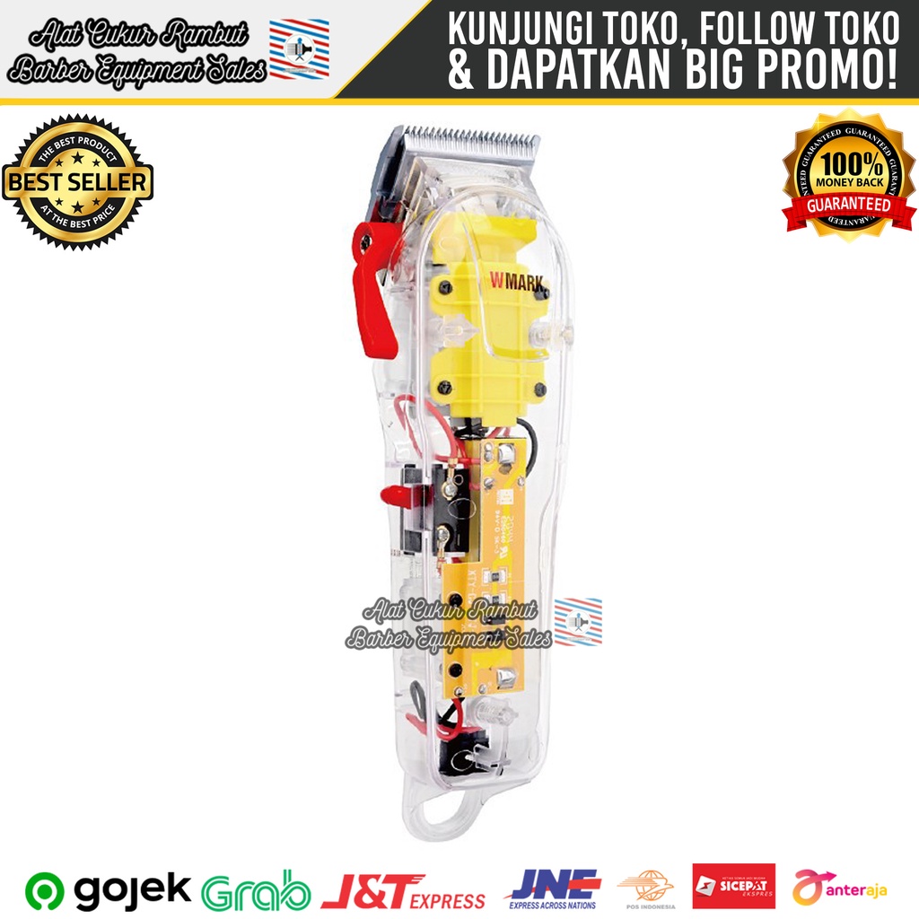 WMARK NG 108 Alat Mesin Cukur Rambut Hair Clipper Transparan Original