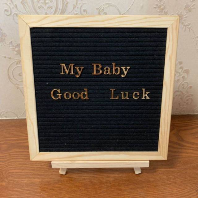 DIY Changeable Felt Letter Board 10x10 Inches With Gold Letters