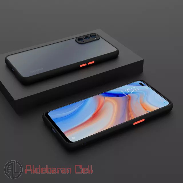 Case Matte List Color Oppo Reno 4 / 4F Hardcase Protect Camera Silicon Oppo Reno 4 4F Reno4 F 2020