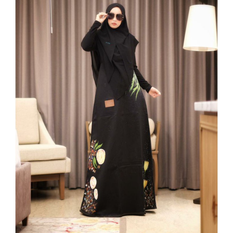 Dress Denim Joza VIVIN PAINTING by JOZA CLOTHING