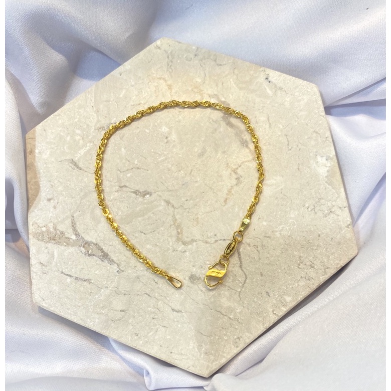 GELANG RANTAI MODEL LILIT PUTAR EMAS 16K 700