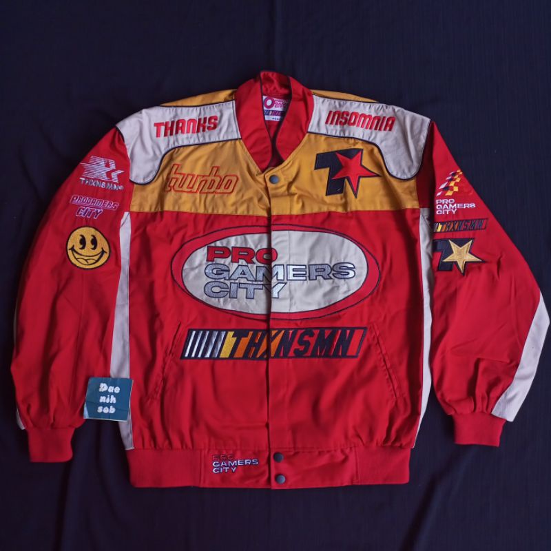 jaket nascar thanksinsomnia x progamers city PGC hoodie crewneck sweater kaos preloved second bekas