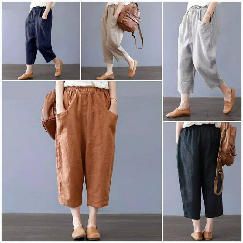 [COD] Jojo Cargo Pocket Pants American Drill/ Celana Kulot Drill Cargo