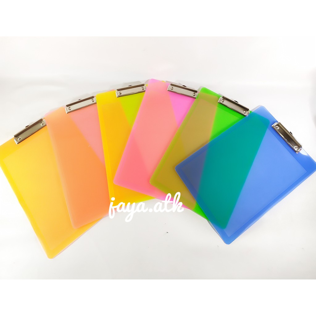 CLIP BOARD FOLIO PAPAN JALAN ALAS PAPAN UJIAN PLASTIK CLIPBOARD PLASTIK PAPAN DADA ANTI PECAH FOLIO