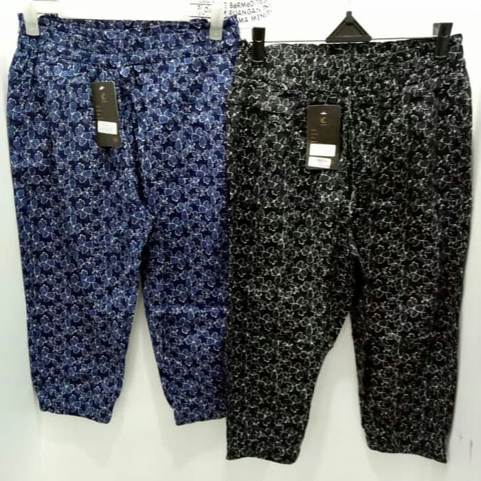 Celana Wanita Jogger 7per8 Folwer Katun Stirt Tebal Import