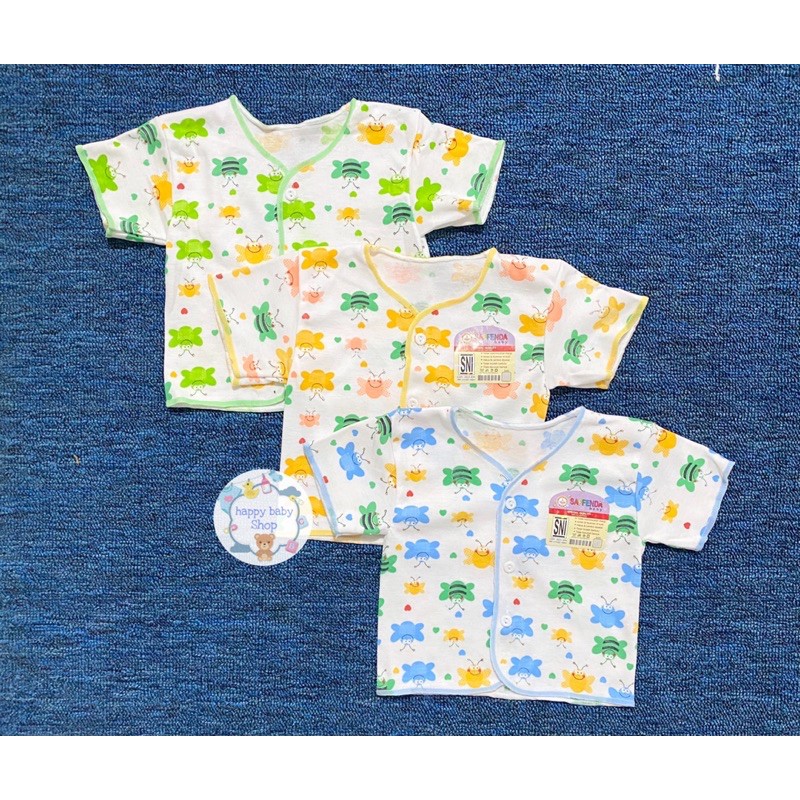 Baju bayi Saffenda polos tangan pendek SNI | grosir pakaian anak | pakaian anak lengan pendek motif