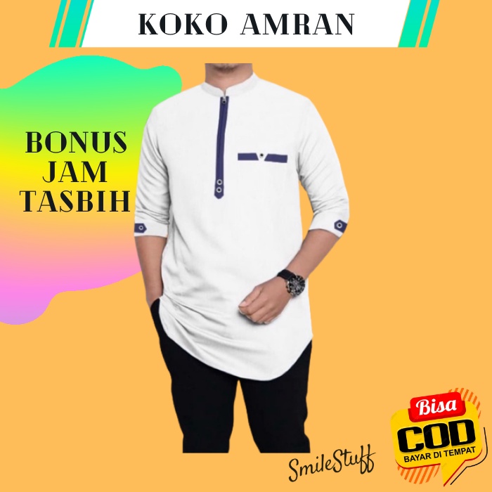 Koko Amran - Koko Muslim Zipper Bahan Toyobo Premium Import Ukuran S M L XL XXL XXXL Jumbo