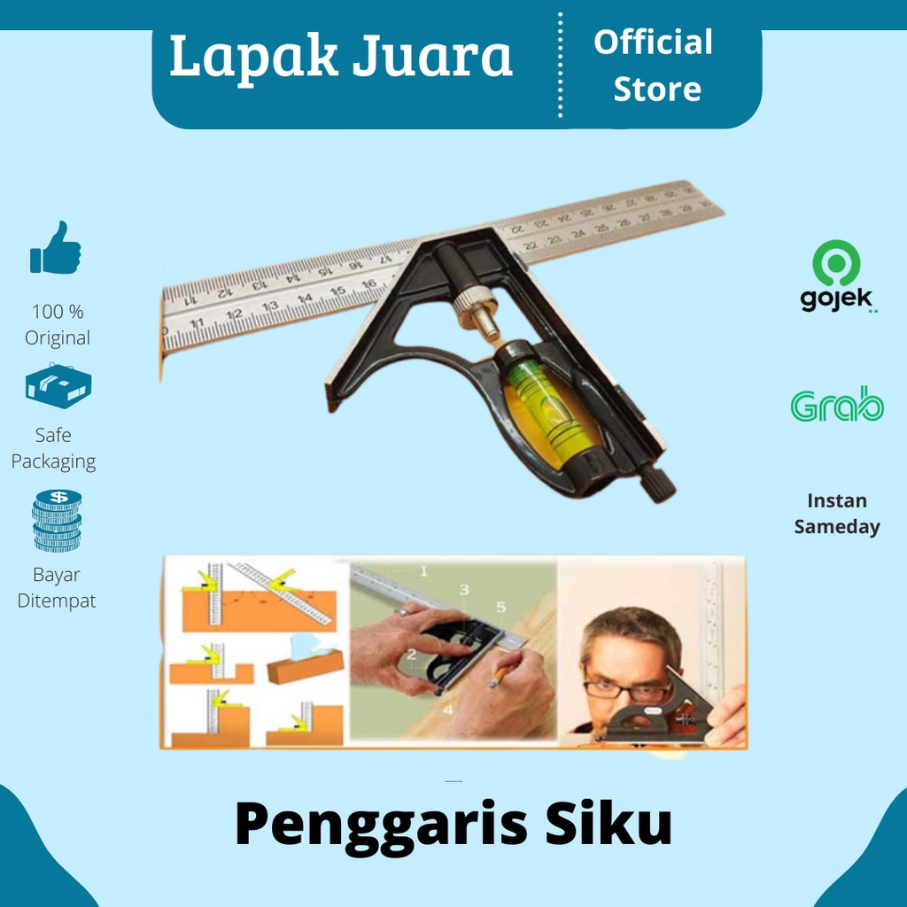 Penggaris Siku | Penggaris Siku Tukang | Mistar Siku | Mistar Siku Multifungsi | Mistar Siku Panjang
