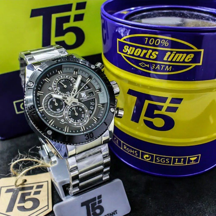 Jam Tangan Pria T5 H 3642 chronograph original tahan air