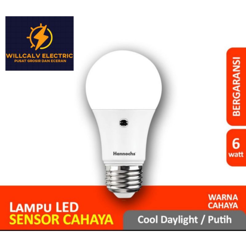 LAMPU LED HANNOCHS 6W LIGHT SENSOR