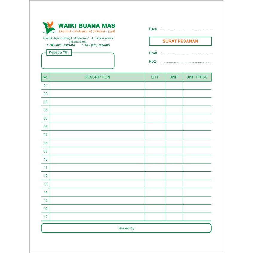 

1/2F 2PLY 2WARNA CUSTOM NOTA, SURAT JALAN, KWITANSI, BON, INVOICE