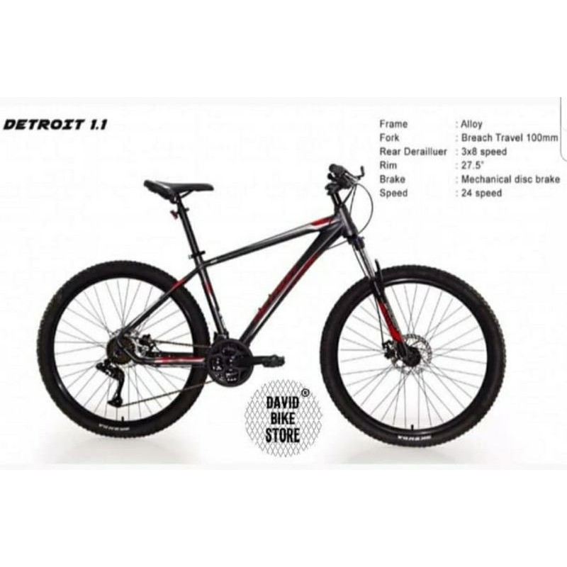 Sepeda MTB 27.5" United Detroit 1.1 TERBARU