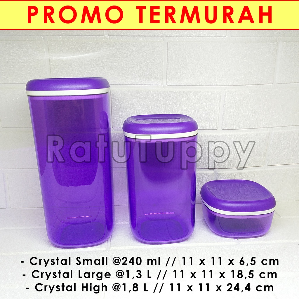 TERMURAH Crystal Canister Set (3) - Toples Kristal Tupperware