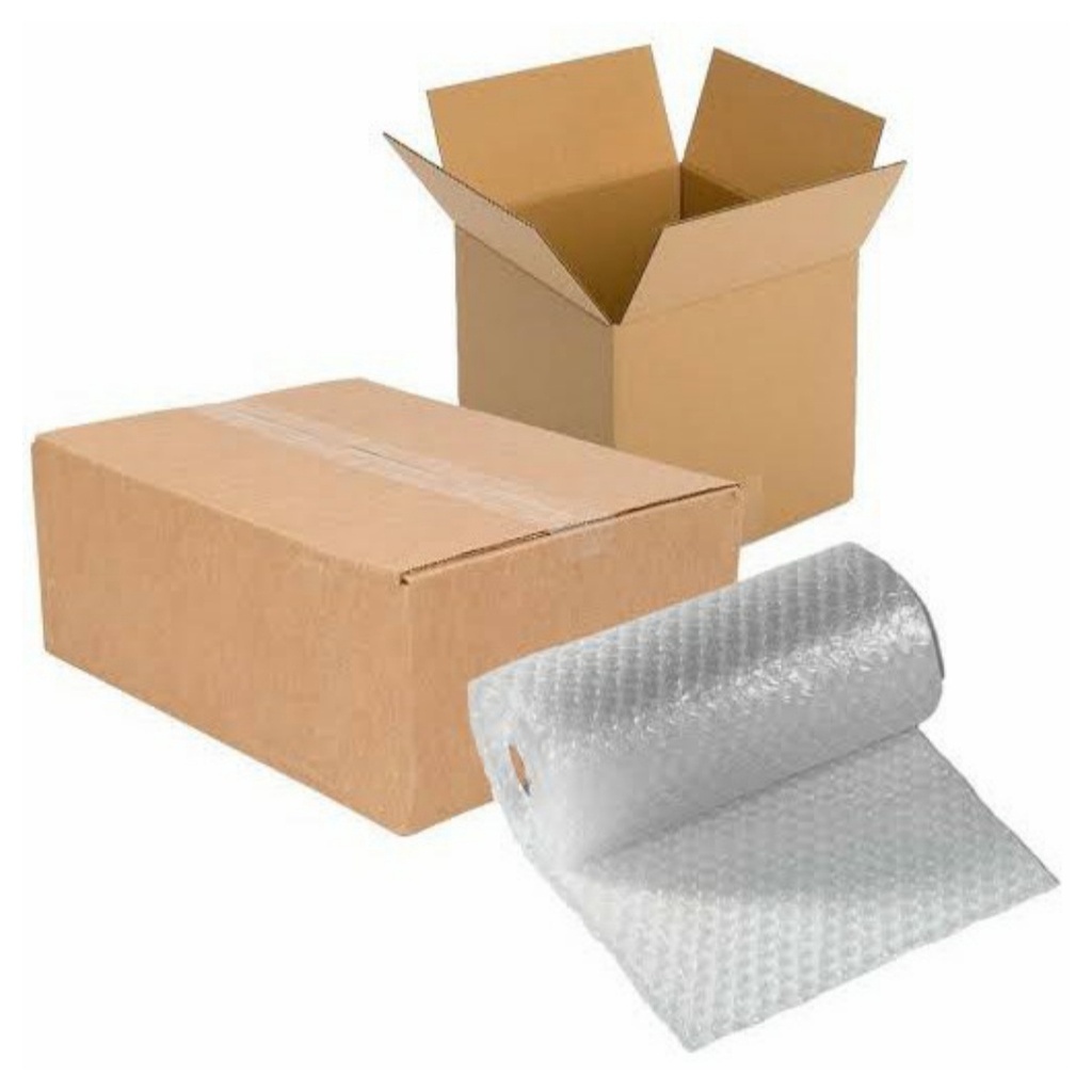 

Kardus dan bubble Wrap tambahan untuk packing