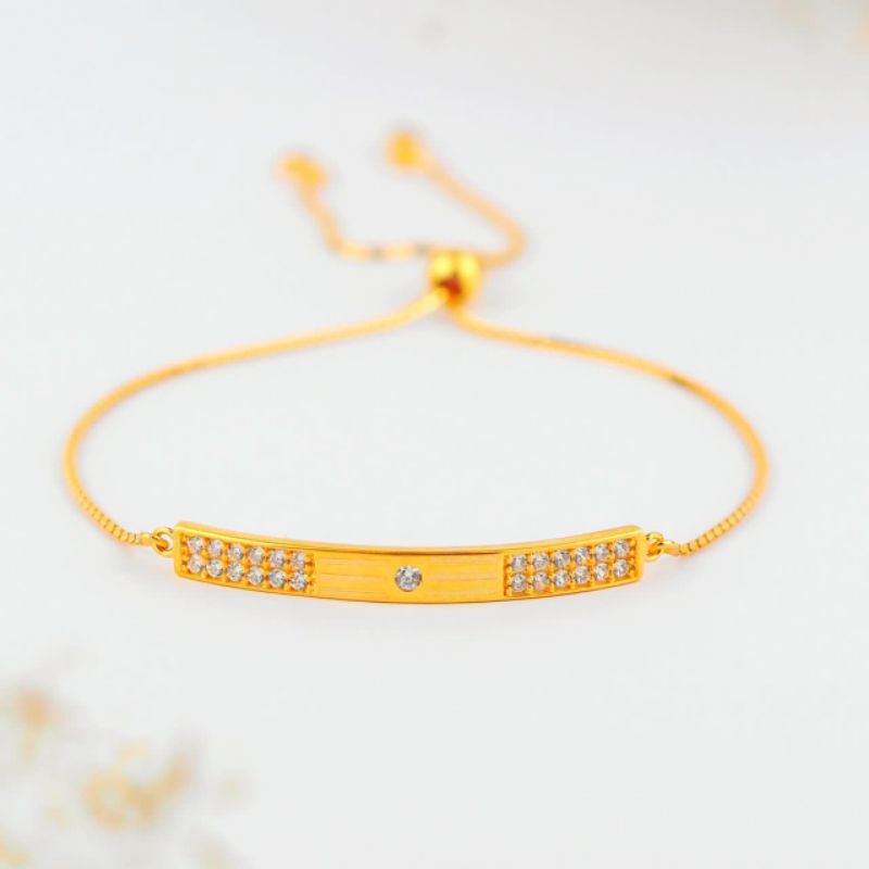 Gelang Emas Serut Plat Variasi Mata - Toko Emas Gadjah