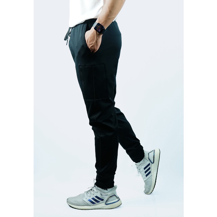 Trijee - Celana Olahraga Jogger Pria /Lari/Outdoor/  Raiden - Black