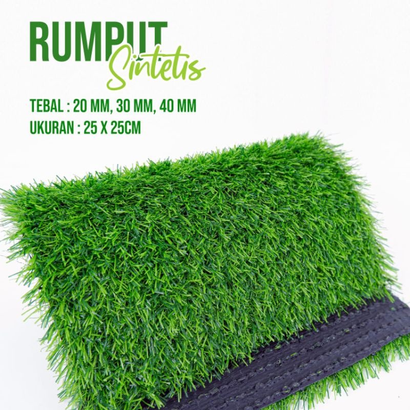 CC (DK01) Rumput Sintetis Swiss Ukuran 25x25cm Ketebalan 20mm 30mm 40mm Rumput Palsu Rumput Hias