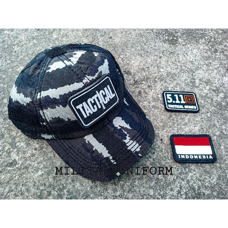 topi tactikal TNI AL velcro