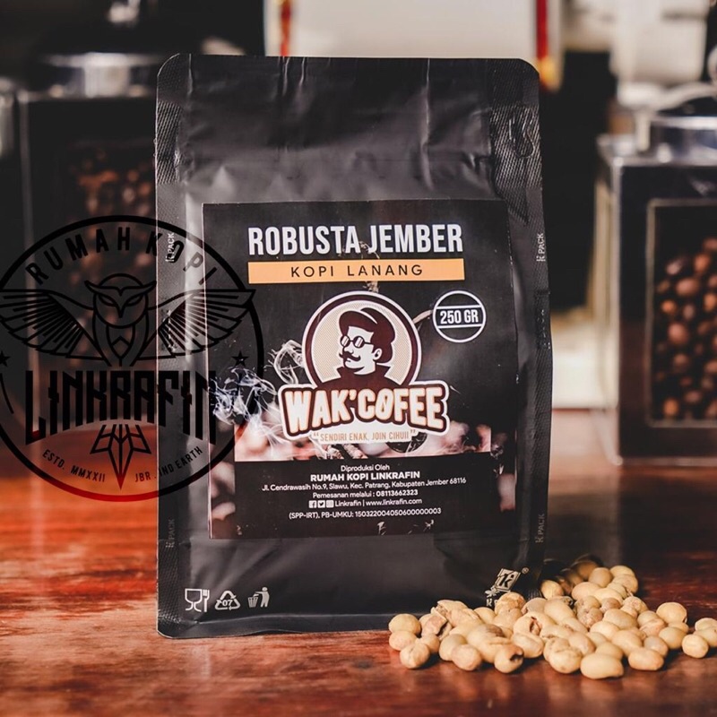 

WAK COFEE Robusta Kopi Lanang Bubuk 250 GR