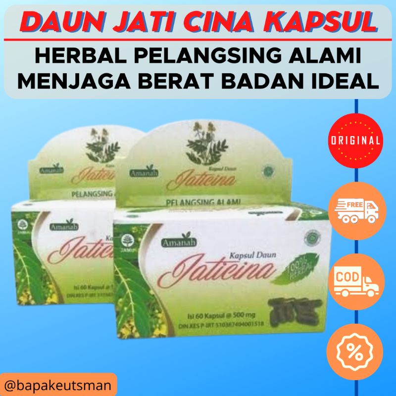 JATI CINA KAPSUL [AMANAH] - MELANGSINGKAN TUBUH - MENJAGA BERAT BADAN