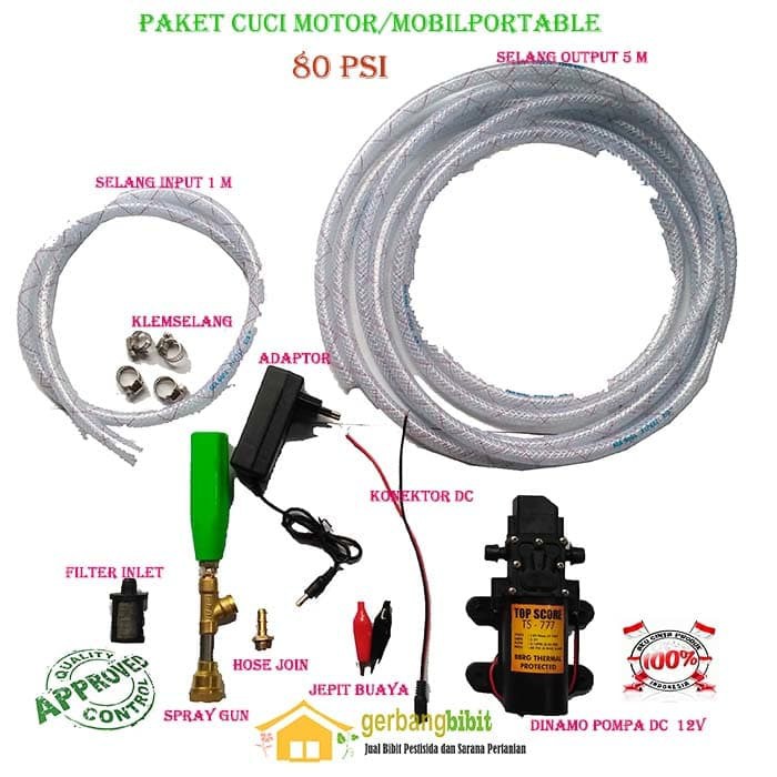 Alat Steam Cuci Motor Salju Mobil Cuci Ac Doorsmer Portabel 80 Psi