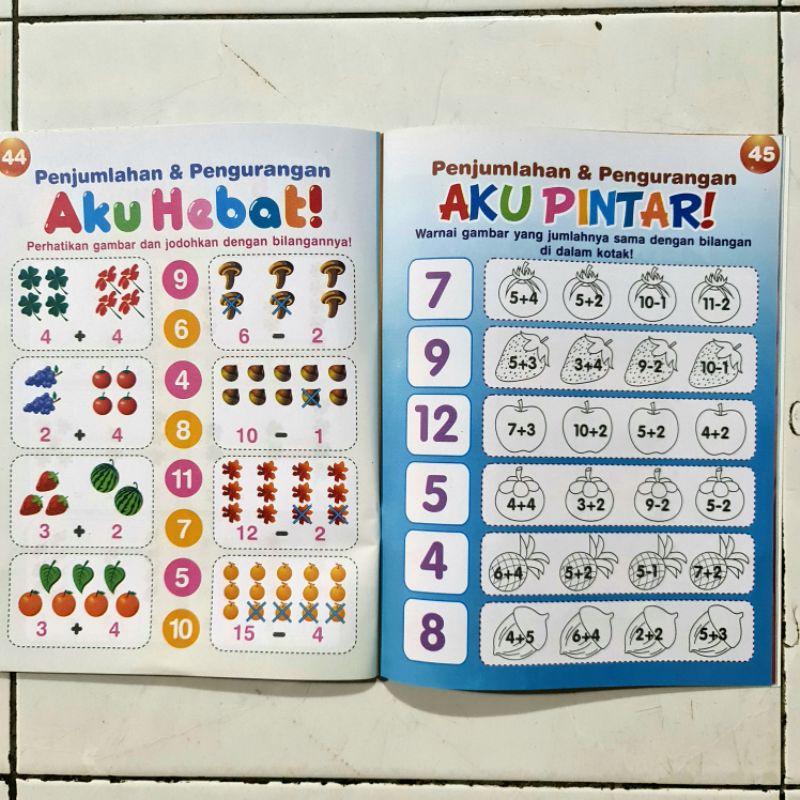 BUKU ANAK PAUD DAN TK MATEMATIKA CERIA FULL COLOUR