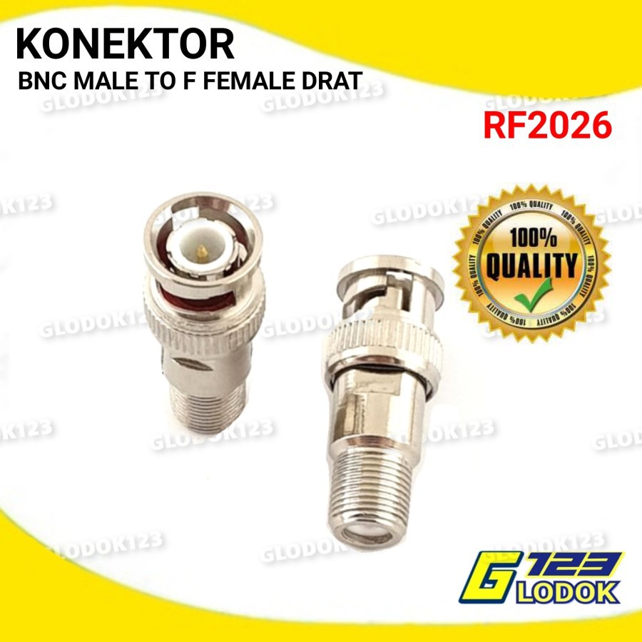 Konektor BNC Male Plug To F Type Female Jack TV Adaptor RF2026