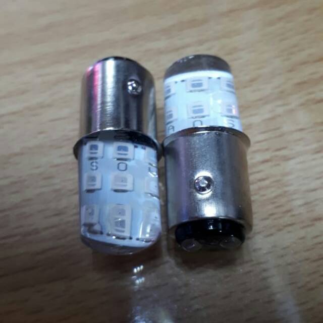Led rem kaki2. putar 1157 18 led karet 24v kedip/strobo