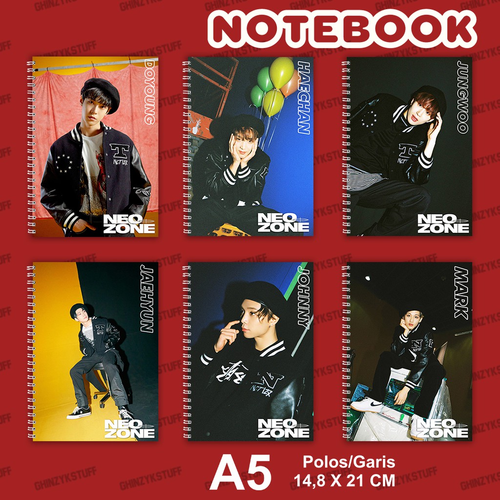 

Notebook A5 (14,8x21cm) NCT KPOP Boyband Group Neozone Boom Special