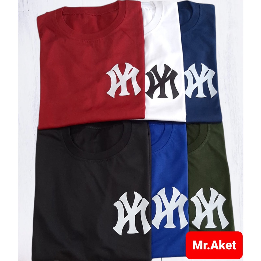 KAOS OBLONG PRIA DEWASA LENGAN PENDEK MOTIF NEW YORK BAHAN KATUN UKURAN L.XL