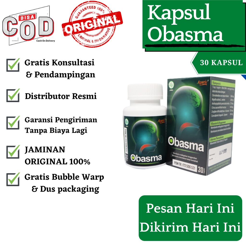 Kaplet Obasma Original Obat Batuk Sesak Napas Asma Sinusitis Bronkitis Dan Melegakan Pernapasan