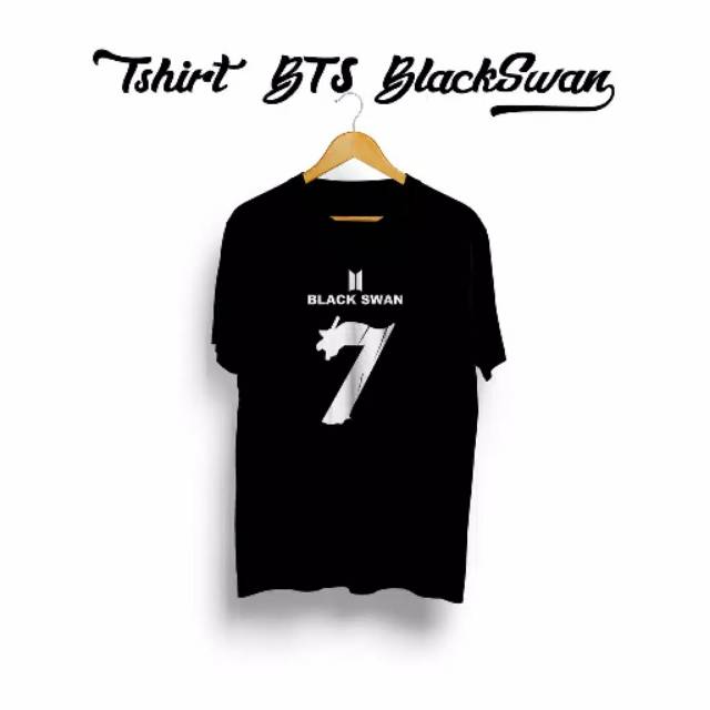 Kaos kpop BTS BLACKSWAN angka 7 besar