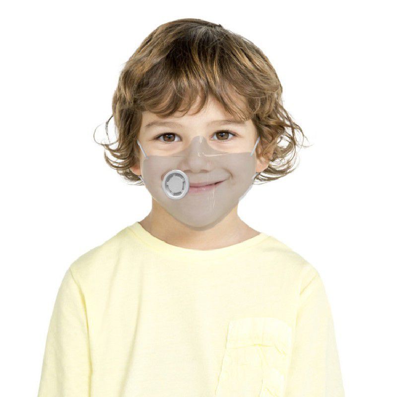 MASKER DEWASA DAN ANAK TRANSPARAN DENGAN VALVE RESPIRATOR EARLOOP CLEAR BENING SILICONE FACE MASK