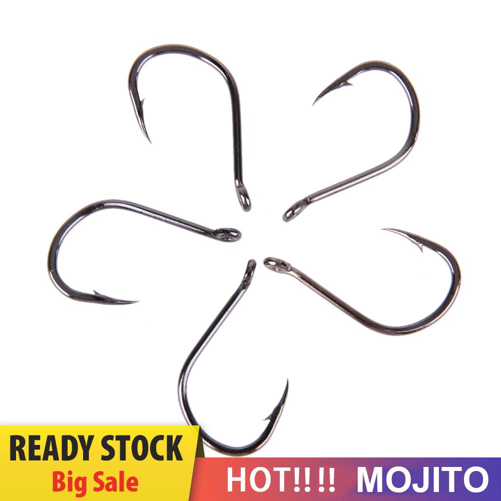 MOJITO Fishing Hook Jig Hooks with Hole Fly Fishing Tackle Box Carbon Steel Fishho