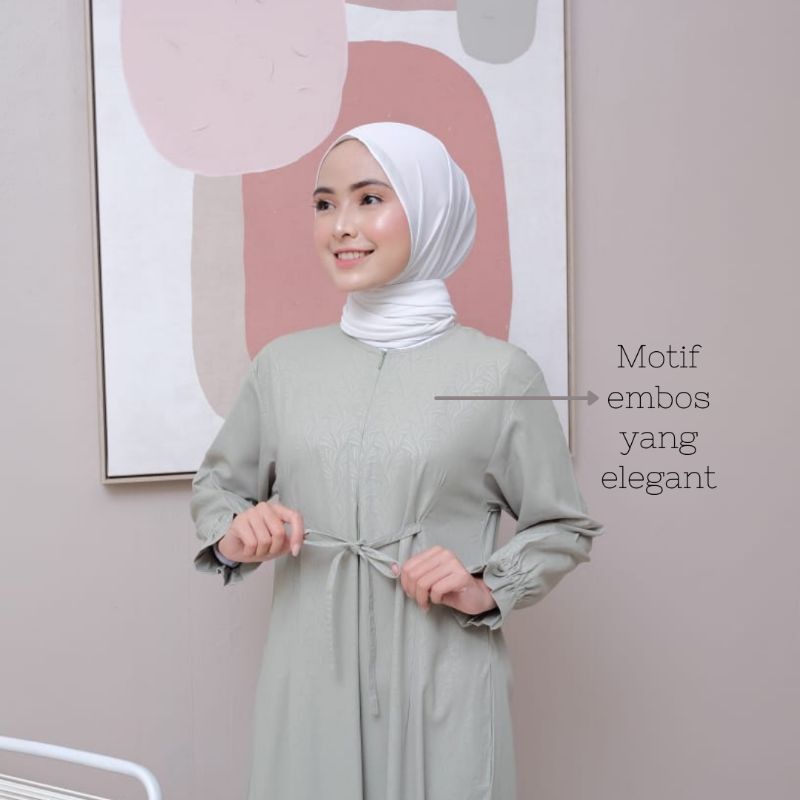 Gamis Zaura Motif wollpeach embos