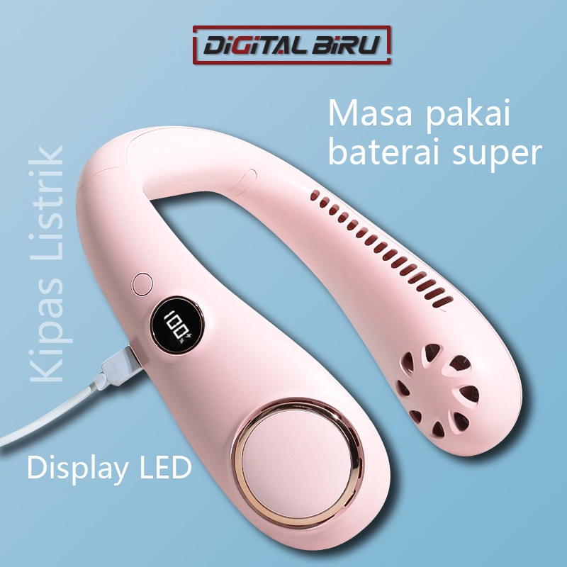 Baru kipas leher gantung bisu olahraga luar ruangan USB kipas kecil portabel tanpa daun menggantung 